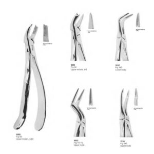 D021 Dental Extracting Forceps with anatomically shaped handle lower roots upper third molars