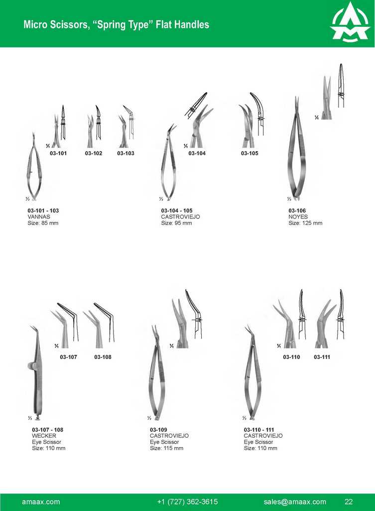 G022 Micro Scissors Spring Type Flat Handles Vannasvannas Castroviejo Noye Wecker Castroviejo