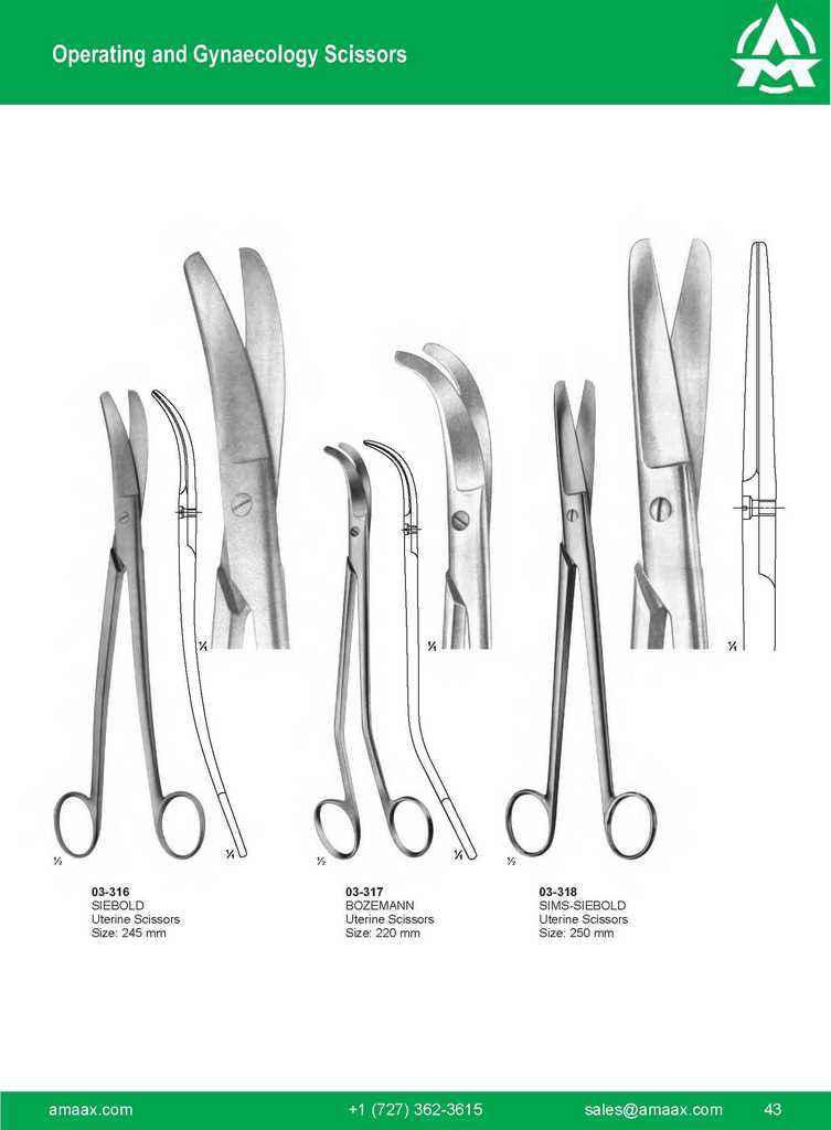 G043 Operating Gynaecology Scissors Siebold Bozemann Sims Siebold Copy