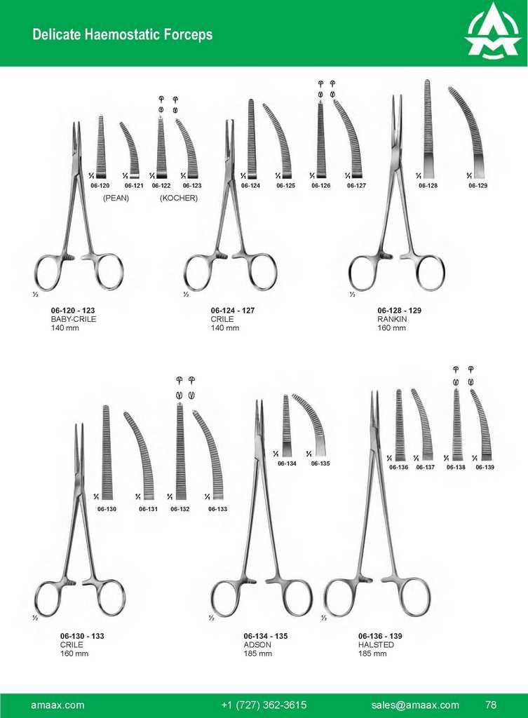 G078 Delicate Haemostatic Forceps Kocher Pean Baby Crile Crile Rankin Cril Adson Halsted