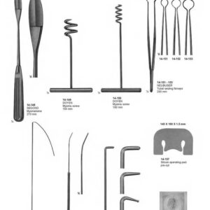 G231 Myoma Instruments Segond Doyen Neubuser Splint Guide Angled Glass Rod