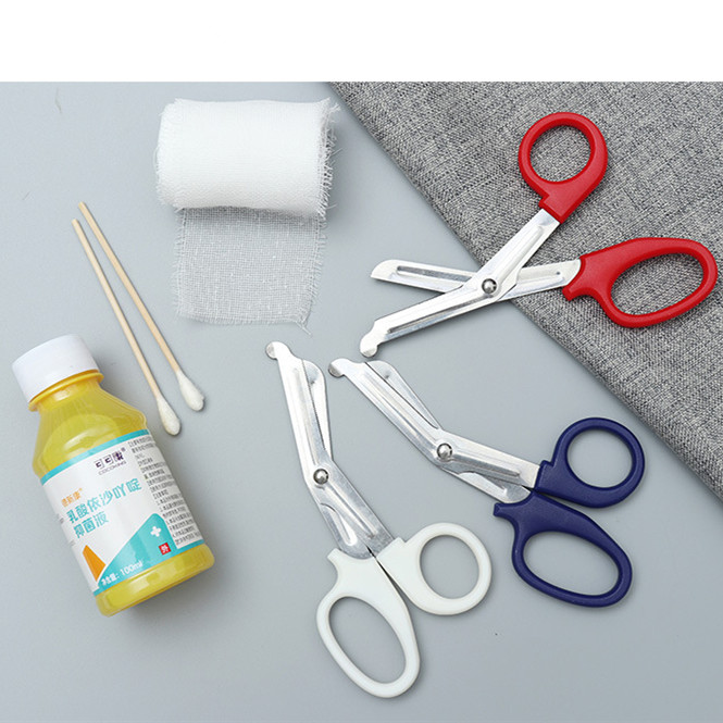 Practical Stainless Steel First Aid Scissors with Plastic Handle for Outdoor Nurse Rescue & Wound Gauze Medical Hand Tool - Image 3